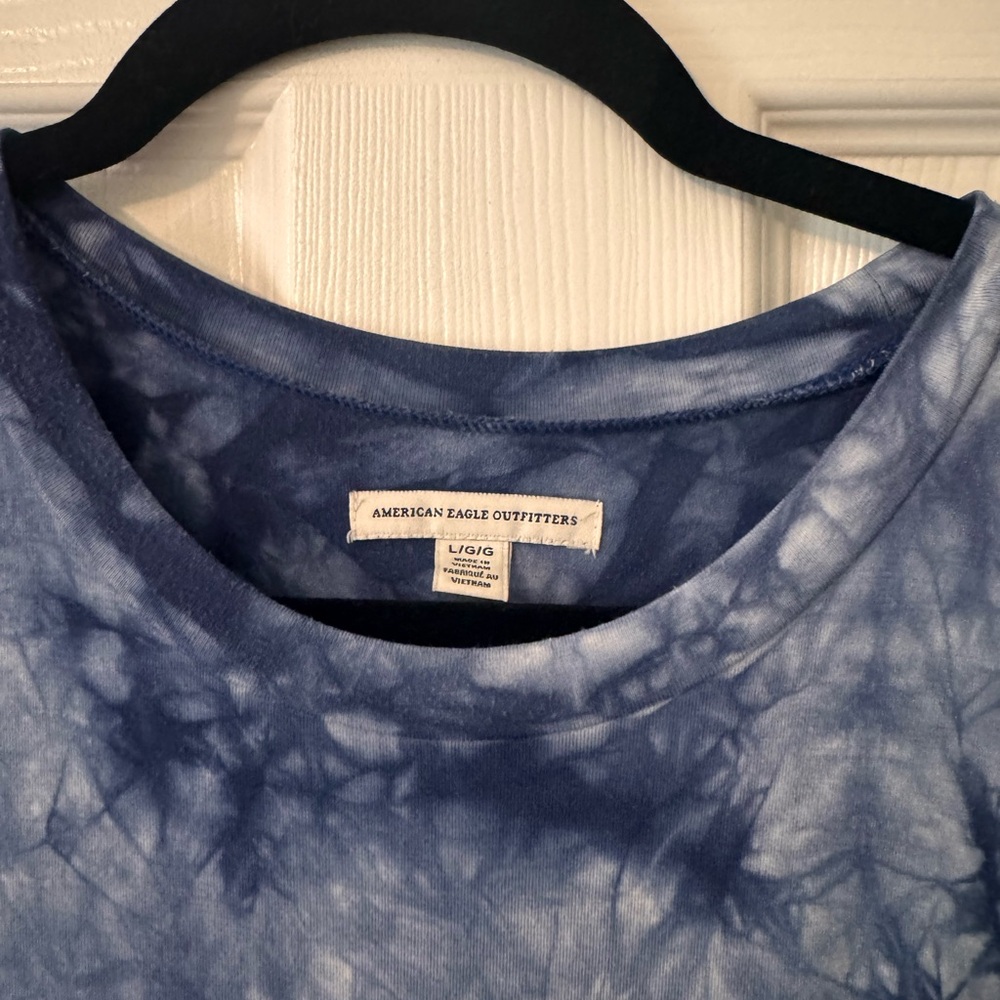 American Eagle Outfitters Blue Tie-Dye Top - Picture 3 of 4